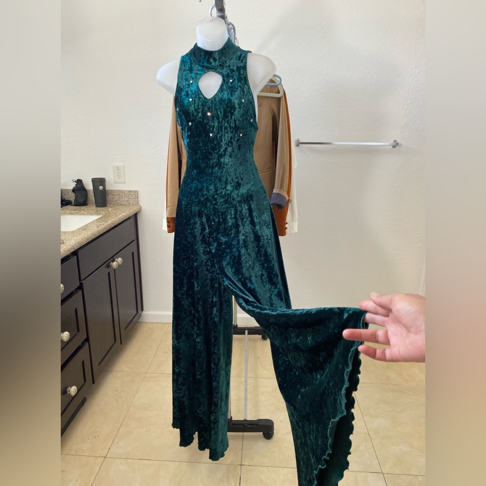 VTG Crushed Velvet Jumpsuit